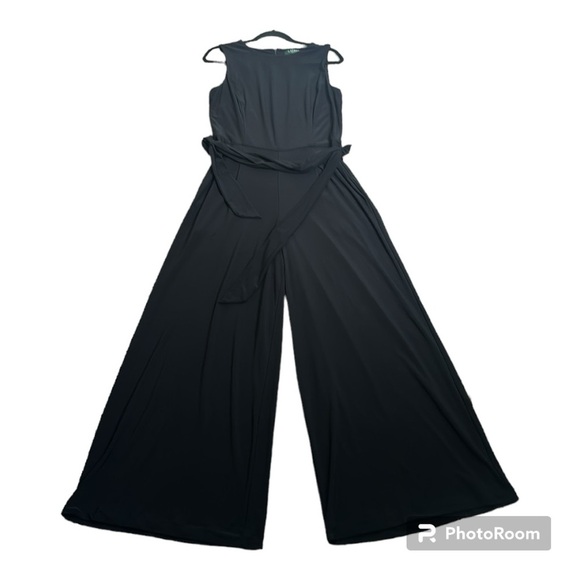 Lauren Ralph Lauren black wide leg jumpsuit size 14